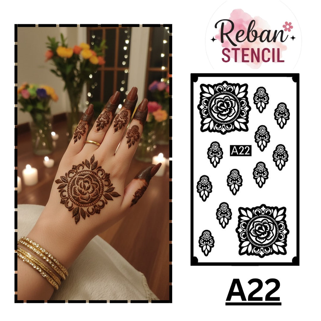 CODE NO. - A22 / MANDALA STENCIL/ REBAN STENCIL.