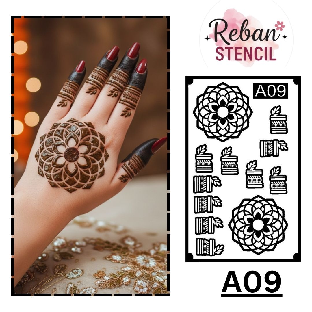 CODE NO. - A09 / MANDALA STENCIL/ REBAN STENCIL.