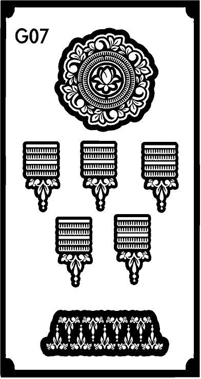 Elegant Mandala Wrist Mehndi Stencil for Festive and Bridal Looks REBAN STENCIL G07