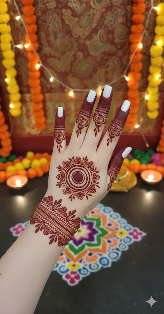 Premium Mandala Bracelet Mehndi Stencil for Elegant Hand Designs