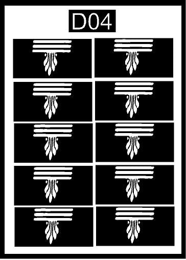 Stylish Finger Pattern Mehndi Stencil for Festive Wear REBAN STENCIL D04