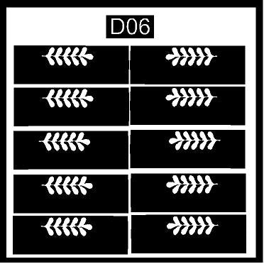 Professional Finger Mehndi Stencil for Clean & Precise Designs REBAN STENCIL D06