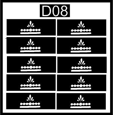 Artistic Finger Mehndi Stencil for Traditional & Modern Styles REBAN STENCIL D08