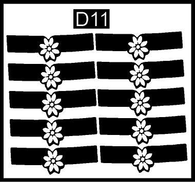 Modern Finger Art Mehndi Stencil for Stylish Occasion REBAN STENCIL D11