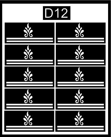 Intricate Finger Pattern Stencil for Fine Mehndi Designs REBAN STENCIL D12