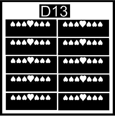 Premium Quality Finger Mehndi Stencil for Smooth Application REBAN STENCIL D13