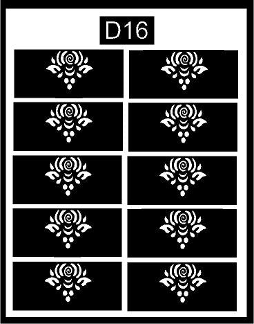 Easy-to-Use Finger Mehndi Stencil for Perfect Detailing REBAN STENCIL D16