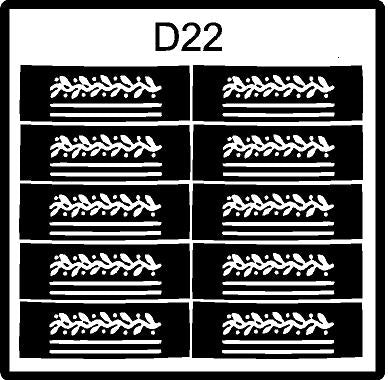 Elegant Finger Art Stencil for Quick Mehndi Application REBAN STENCIL D22
