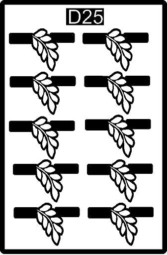 Minimalist Finger Mehndi Stencil for Modern Hand Styling REBAN STENCIL D25