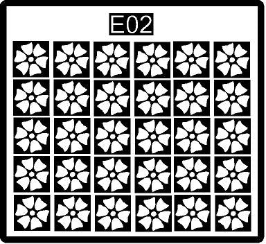 Premium Butta Flower Pattern Stencil for Quick Mehndi Application REBAN STENCIL E02