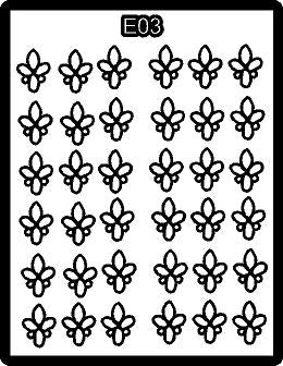Traditional Butta Flower Mehndi Stencil for Fine Detailing REBAN STENCIL E03