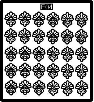 Premium Butta Flower Pattern Stencil for Quick Mehndi Application REBAN STENCIL E04
