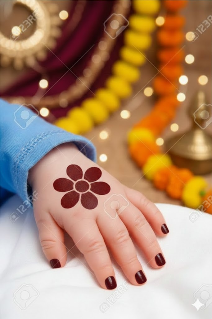 Easy Kids Mehndi Stencil for Quick and Mess-Free Designs REBAN STENCIL K02