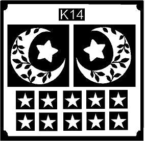 Smooth Finish Kids Mehndi Stencil for Clean Designs REBAN STENCIL K14