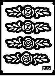Cute Pattern Kids Mehndi Stencil for Creative Looks REBAN STENCIL K05