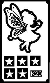 Cartoon Theme Mehndi Stencil for Kids Hand Designs REBAN STENCIL K20