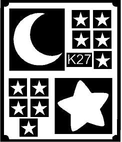 Quick Design Kids Mehndi Stencil for Instant Results REBAN STENCIL K27