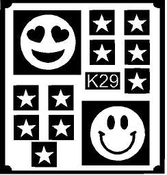 Easy Hand Mehndi Stencil for Kids Beginners REBAN STENCIL K29